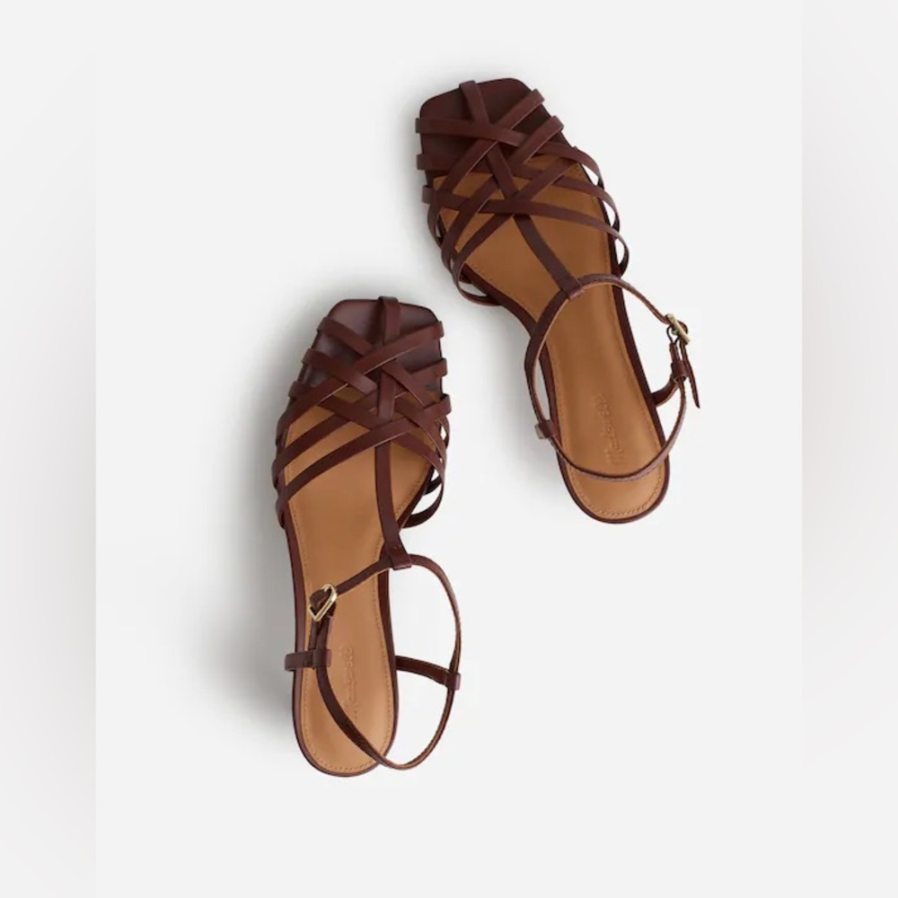 NWT Madewell Milano Mid-Heeled Sandal in cherry wood - 8
